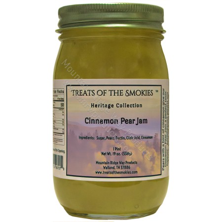 Treats of the Smokies - Cinnamon Pear Jam - Pint (19 oz. nt. wt.) Jar - 2 Pack