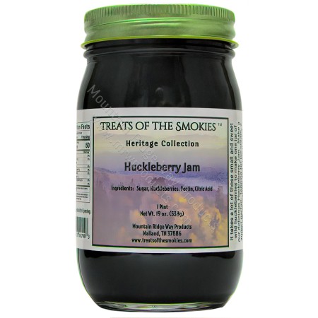 Treats of the Smokies - Huckleberry Jam - Pint (19 oz. nt. wt.) Jar - 2 Pack