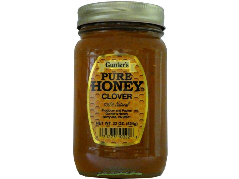 Gunter's Clover Honey Pint (22 oz. nt. wt.) Jar Mountain Ridge Way