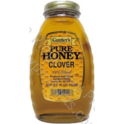 Gunter's Clover Honey - Case of 12 - 1 lb. Jars